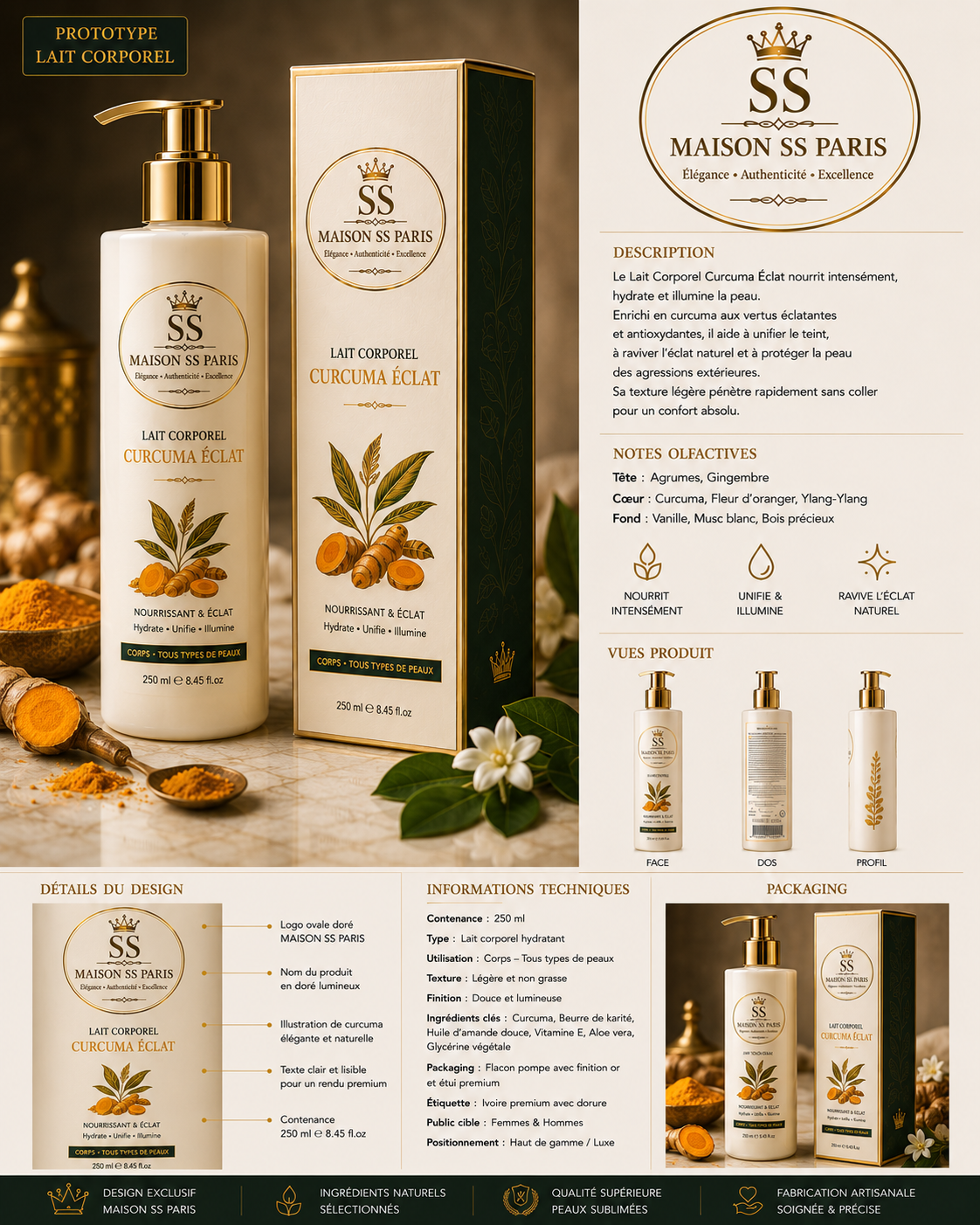Lait Curcuma Éclat